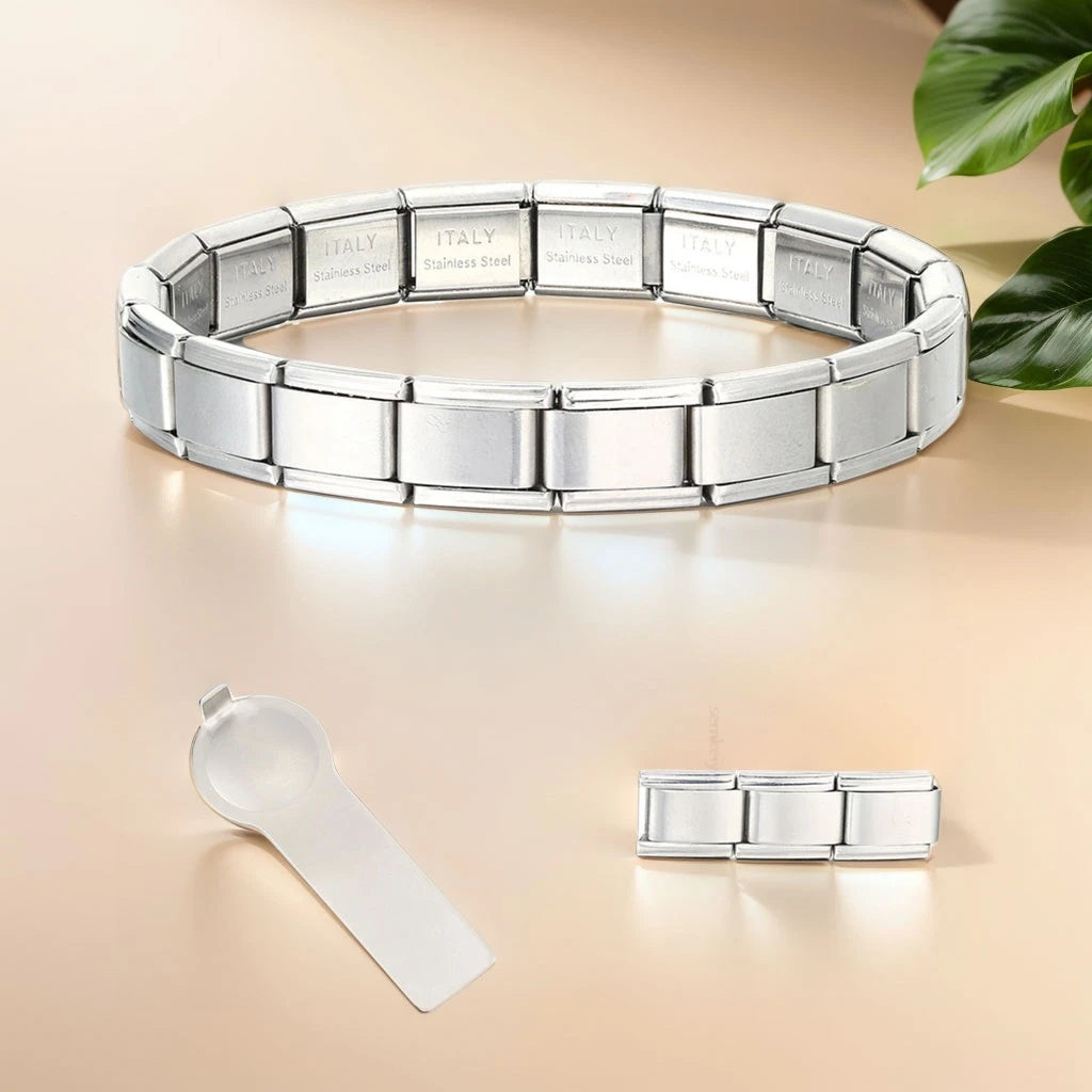 Italian Charm Bracelets DIY Basic Chain Stainless Steel Bangle Versatile Assembled Modules Ideal Gift 9Mm Universal Dropshipping