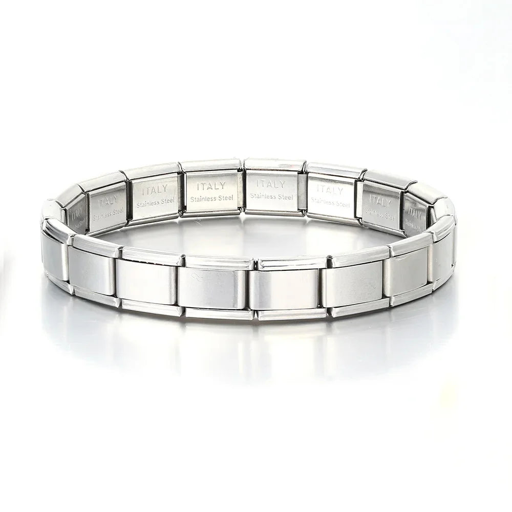 Italian Charm Bracelets DIY Basic Chain Stainless Steel Bangle Versatile Assembled Modules Ideal Gift 9Mm Universal Dropshipping